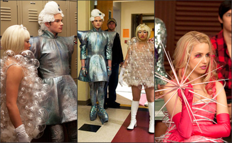 GLEE MEETS GAGA: SNEAK PEEK AT THE LADY GAGA COSTUMES FOR THE MAY 25TH EPISODE OF GLEE